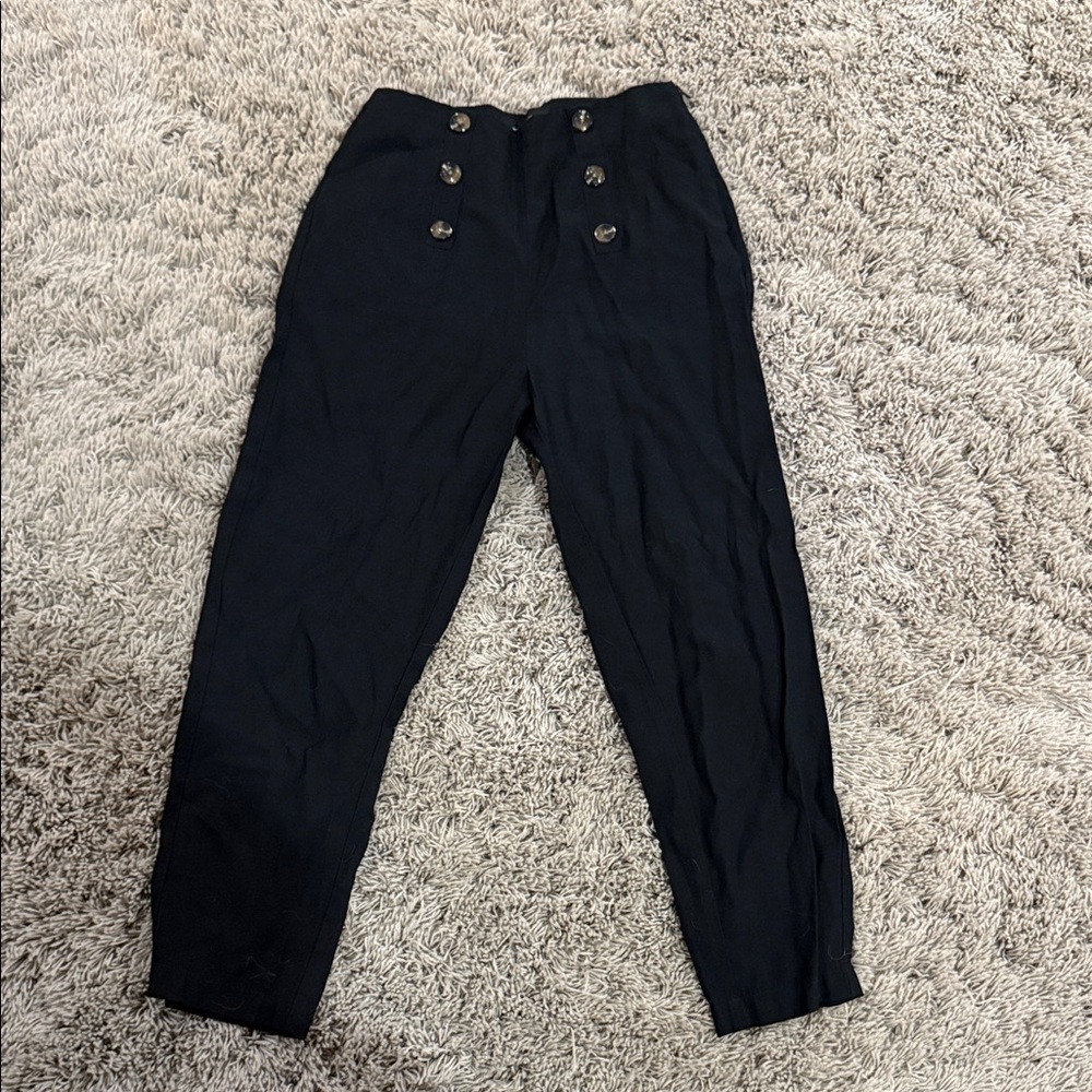 Target Black Button-Detail Dress Pants